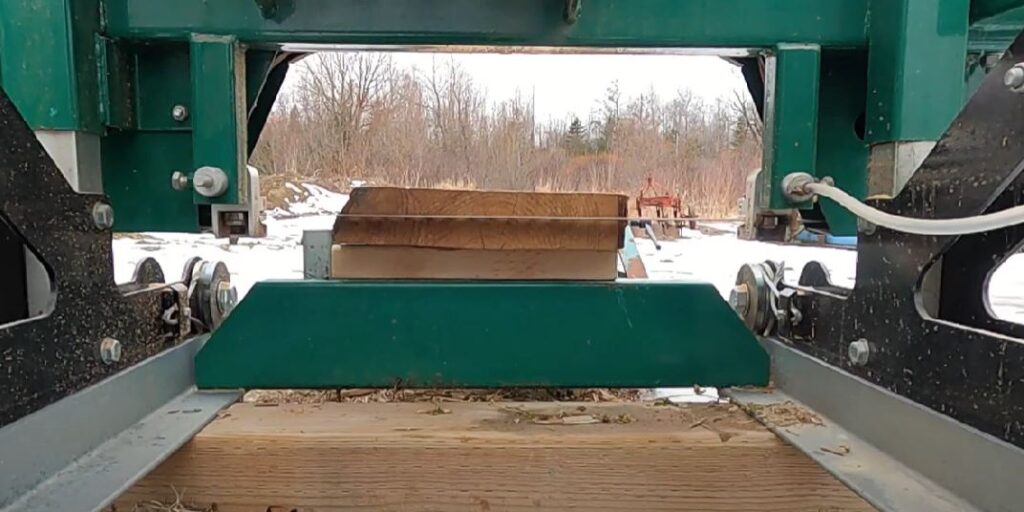 sawmill a board in half